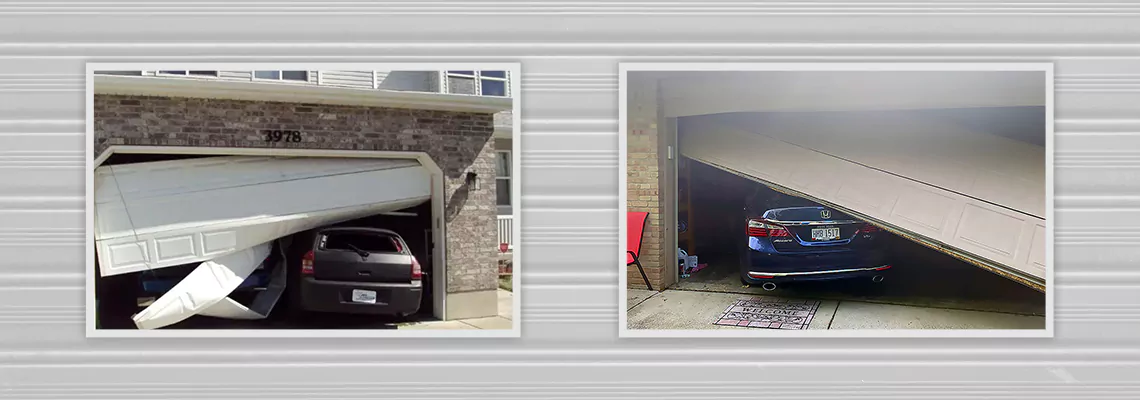 Repair Commercial Garage Door Got Hit By A Car in Edwardsville, Illinois